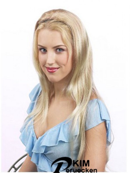 Geeignete blonde synthetische glatte Haarausfälle