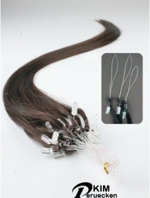 Exquisite Brown Straight Micro Loop Ring Haarverlängerungen