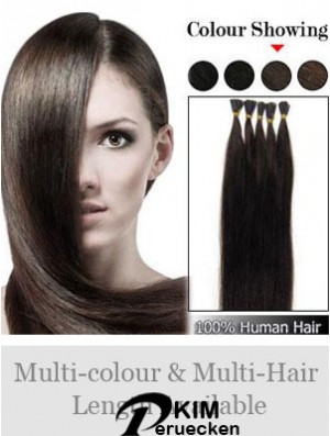 Brown Straight Stick / I Tip Haarverlängerungen