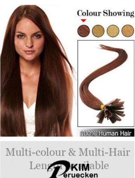 Auburn gerade Frisuren Nagel / U-Spitze Haarverlängerungen