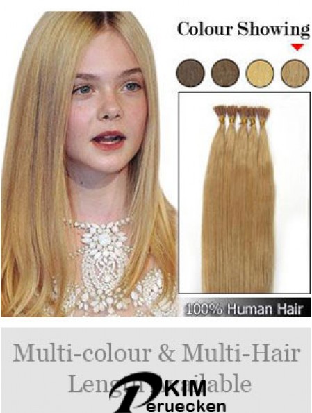 Blonde Straight Stick / I Tip Haarverlängerungen