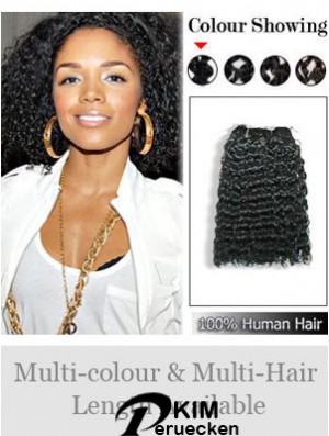 Curly Remy Menschenhaar Black Fashion Schussverlängerungen
