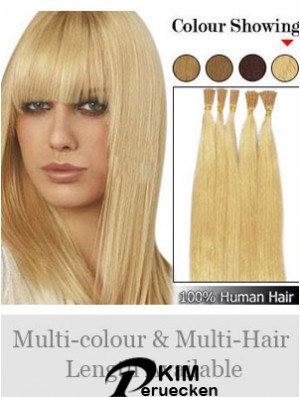 Blonde Straight Stick / I Tip Haarverlängerungen