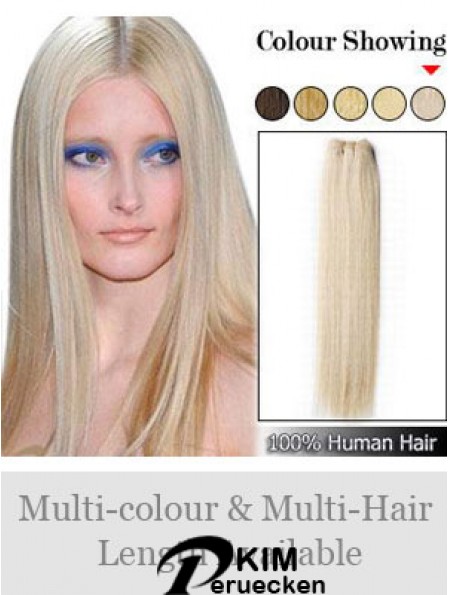 Straight Remy Echthaar Blonde Exquisite Schussverlängerungen