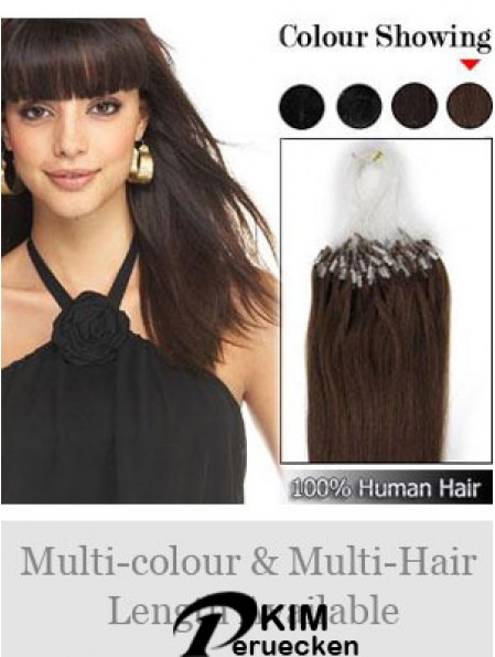 Flexibilität Brown Straight Micro Loop Ring Haarverlängerungen