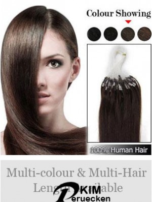 Entwickelt Brown Straight Micro Loop Ring Haarverlängerungen