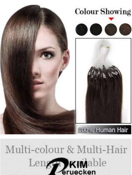Entwickelt Brown Straight Micro Loop Ring Haarverlängerungen
