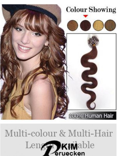 Neue Auburn Wavy Micro Loop Ring Haarverlängerungen