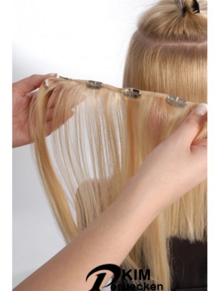 Flexibilität Blonde Straight Remy Echthaarspange In Haarverlängerungen