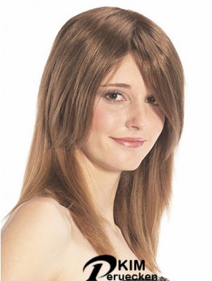Gerade Auburn entworfene Remy Echthaar halbe Perücken