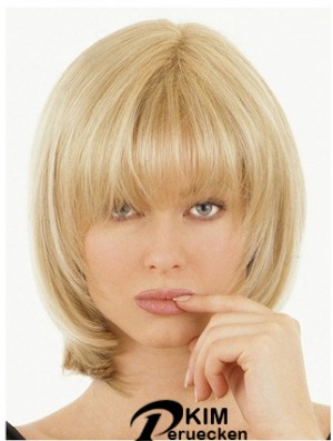 Halbe Perücken mit Remy Straight Style Blonde Farbe