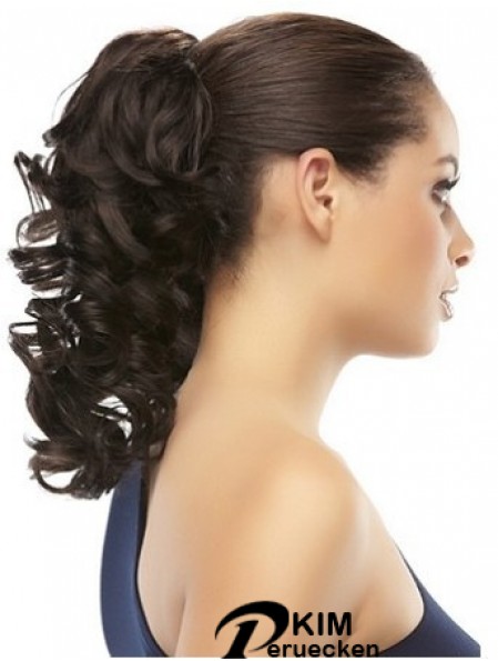 Clip On Pferdeschwanz Braun Farbe Curly Style Mit Synthetik