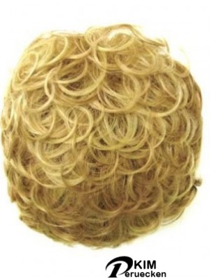 Unglaubliche blonde lockige synthetische Clip in Haarteilen