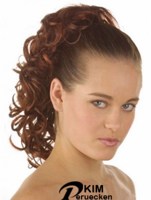 Haar Pferdeschwanz mit synthetischen lockigen Stil Auburn Farbe